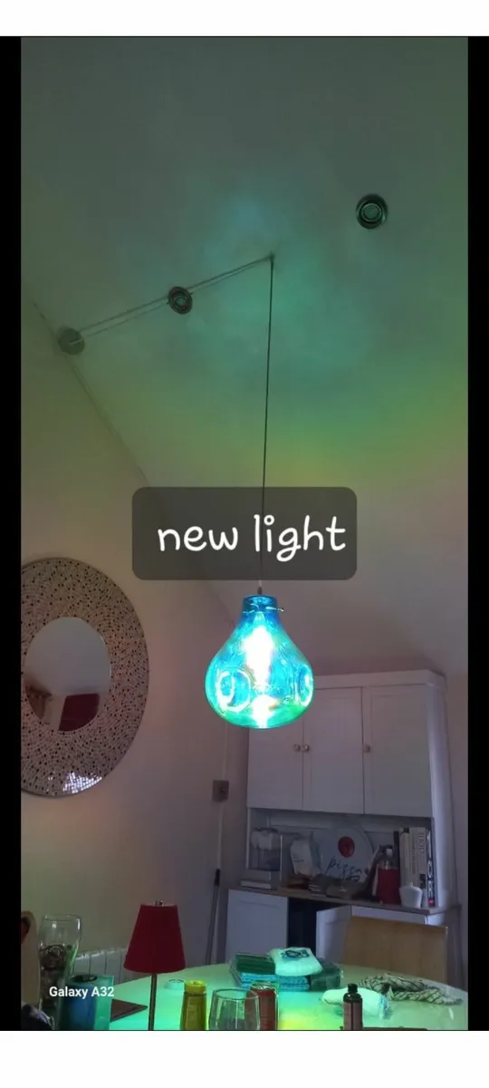 large Blown glass pendant light - Image 2