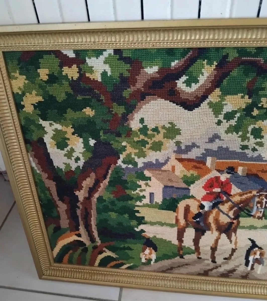 Beautiful framed handmade tapestry - Image 2