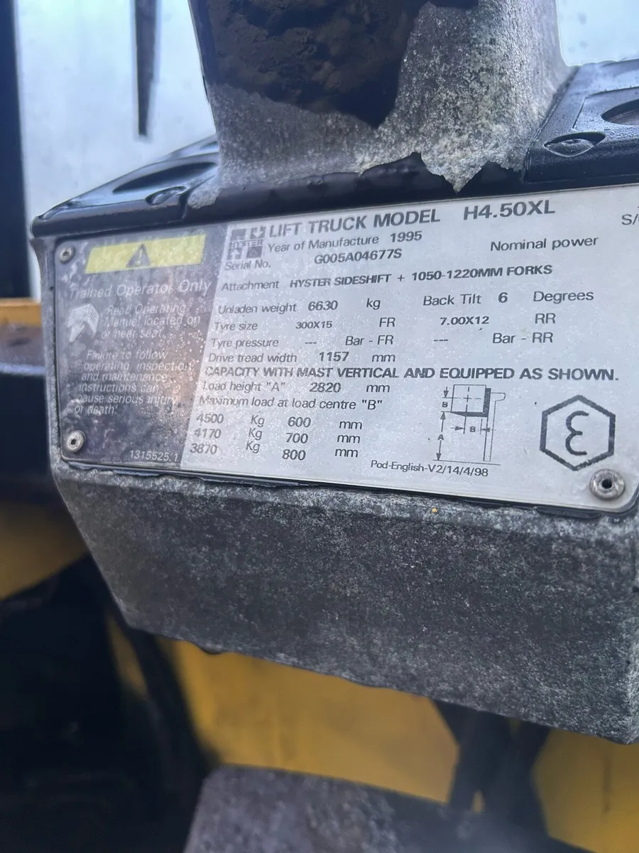 Hyster 4.5 Ton Forklift - Image 4