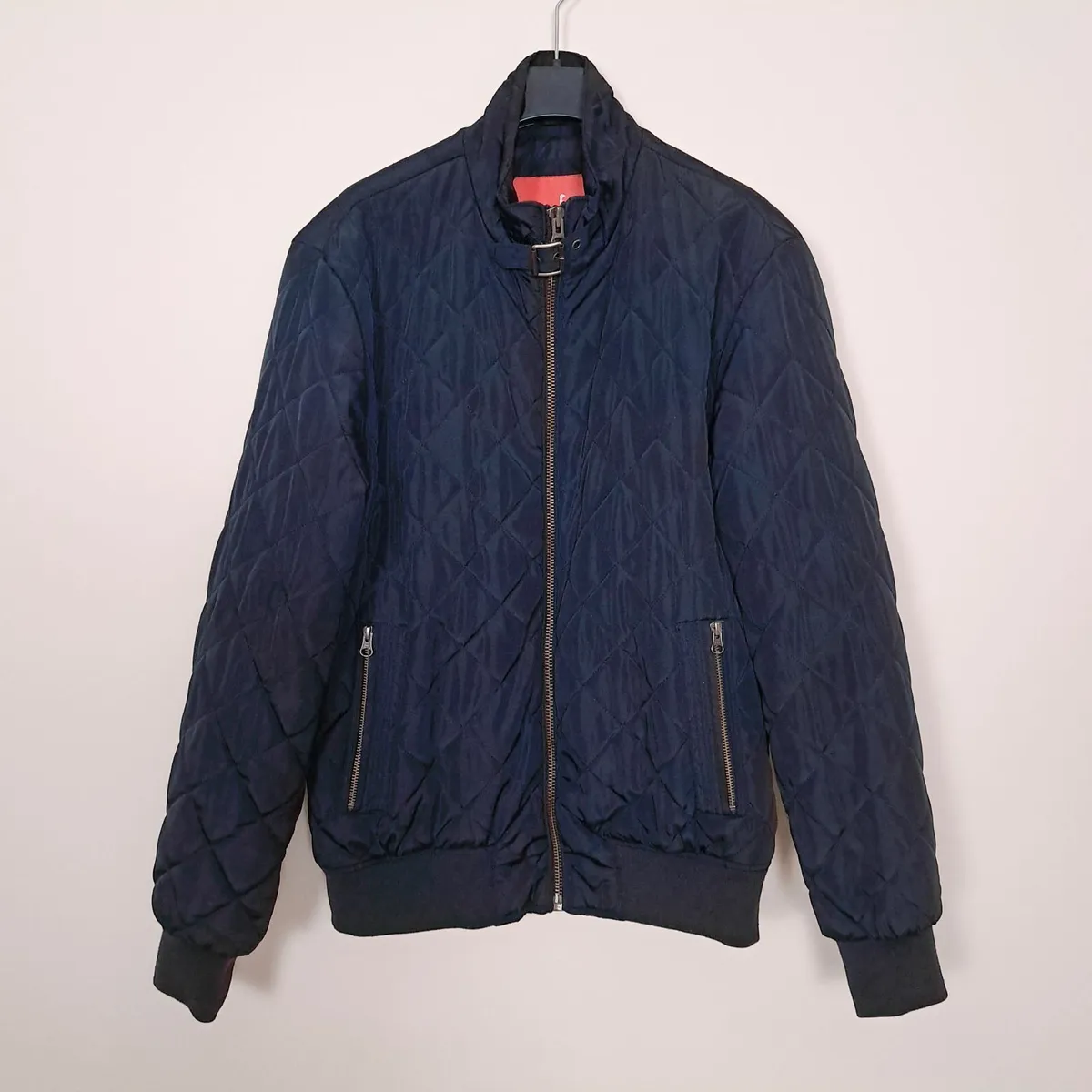6th Sense Navy Blue Quilted Jacket Mens Size L - Image 2