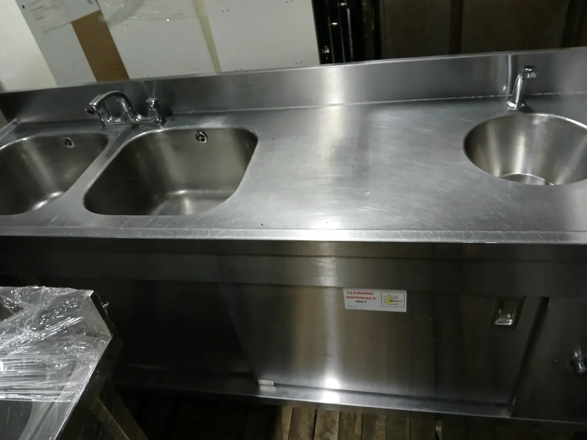 Stainless steel cabbinet sink unit complete - Image 1