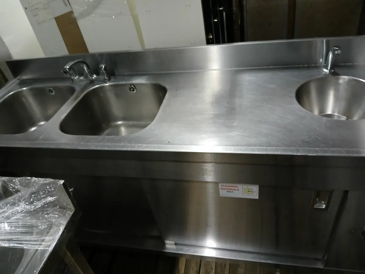 Stainless steel cabbinet sink unit complete - Image 4