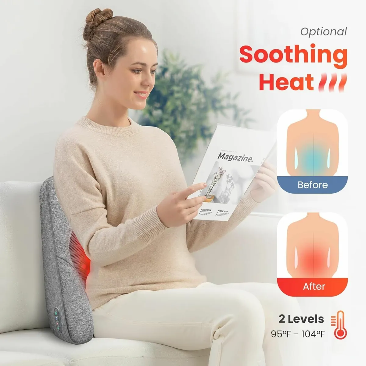 Back Support Pillow for Office Chair Car Lumbar - Image 4