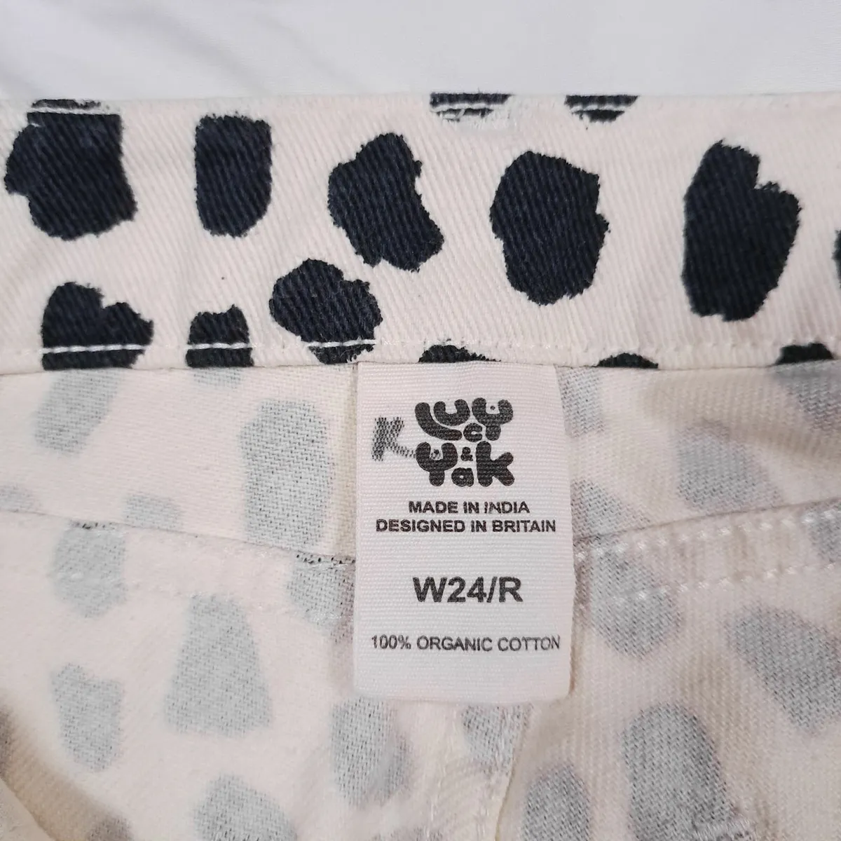 Lucy & Yak Cream Black Mom Jeans 24R/6UK - Image 4