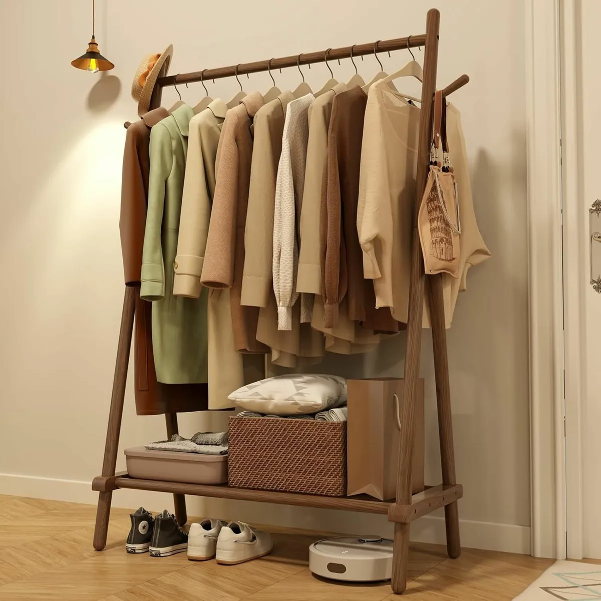 Clothes Rail Rack with Shelf and Hook Sturdy - Image 1