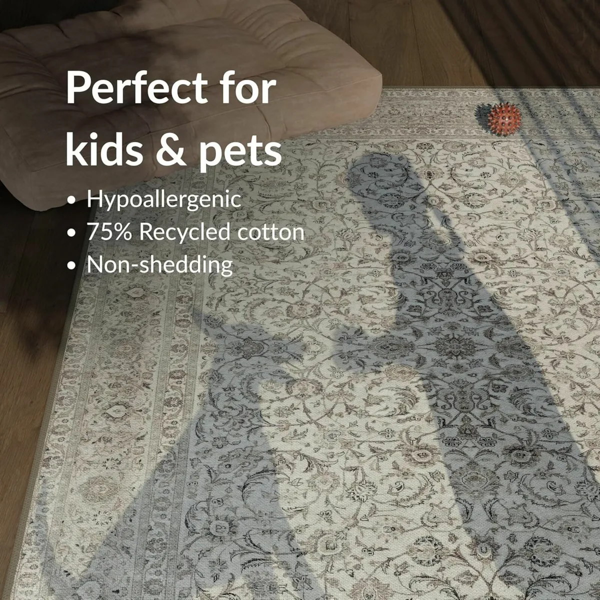 Machine Washable Rug 152x213cm 75% Recycled - Image 2