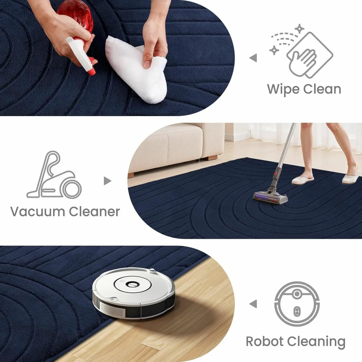 Rugs Living Room 160x230cm 3D Semicircular - Image 3