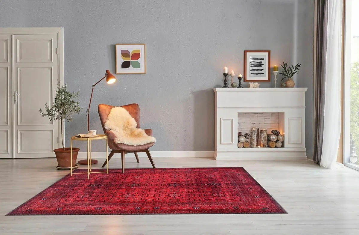 Machine Washable Rug Non-Slip Soft Low Pile - Image 3