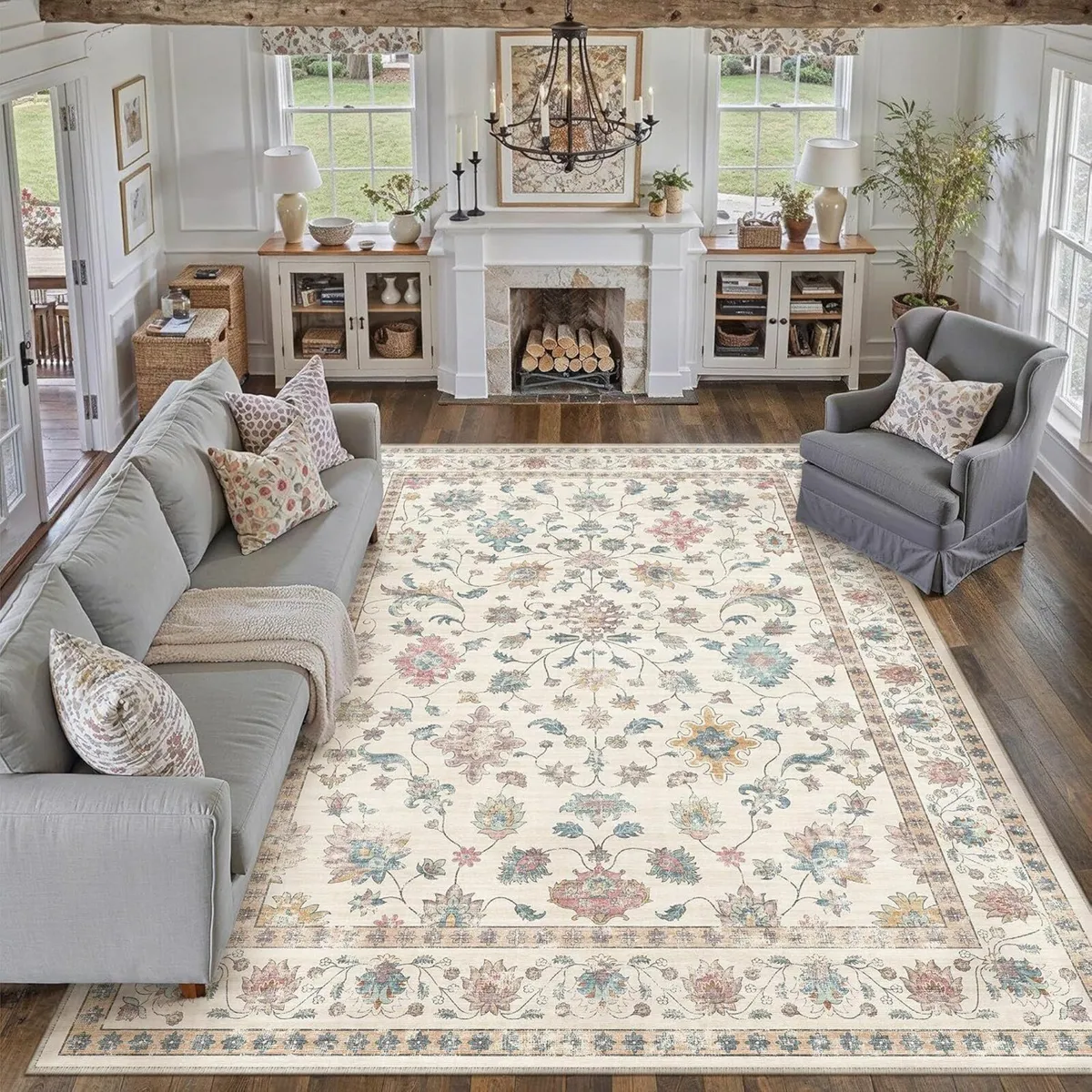 Rugs Living Room 240x300 cm Vintage Washable Non - Image 1