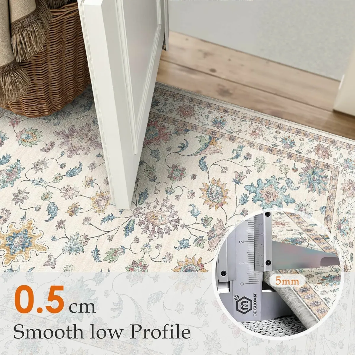 Rugs Living Room 240x300 cm Vintage Washable Non - Image 3