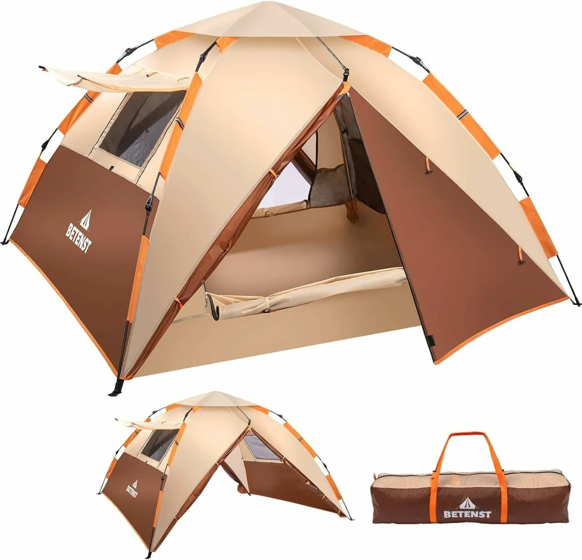 Camping Tent Pop up 3 Person Family Dome Waterproo - Image 1