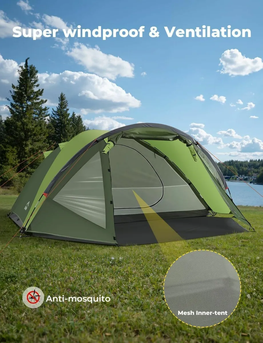 3-4 ManTent with Porch PU3000mm Waterproof Family - Image 4