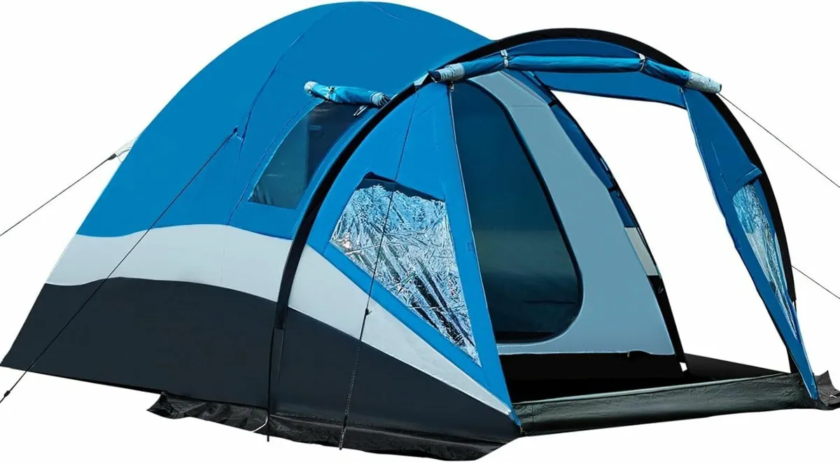 3-4 Man Tent with Porch 3000mm Waterproof 180cm - Image 1