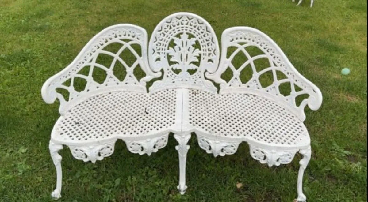 Antique garden bench