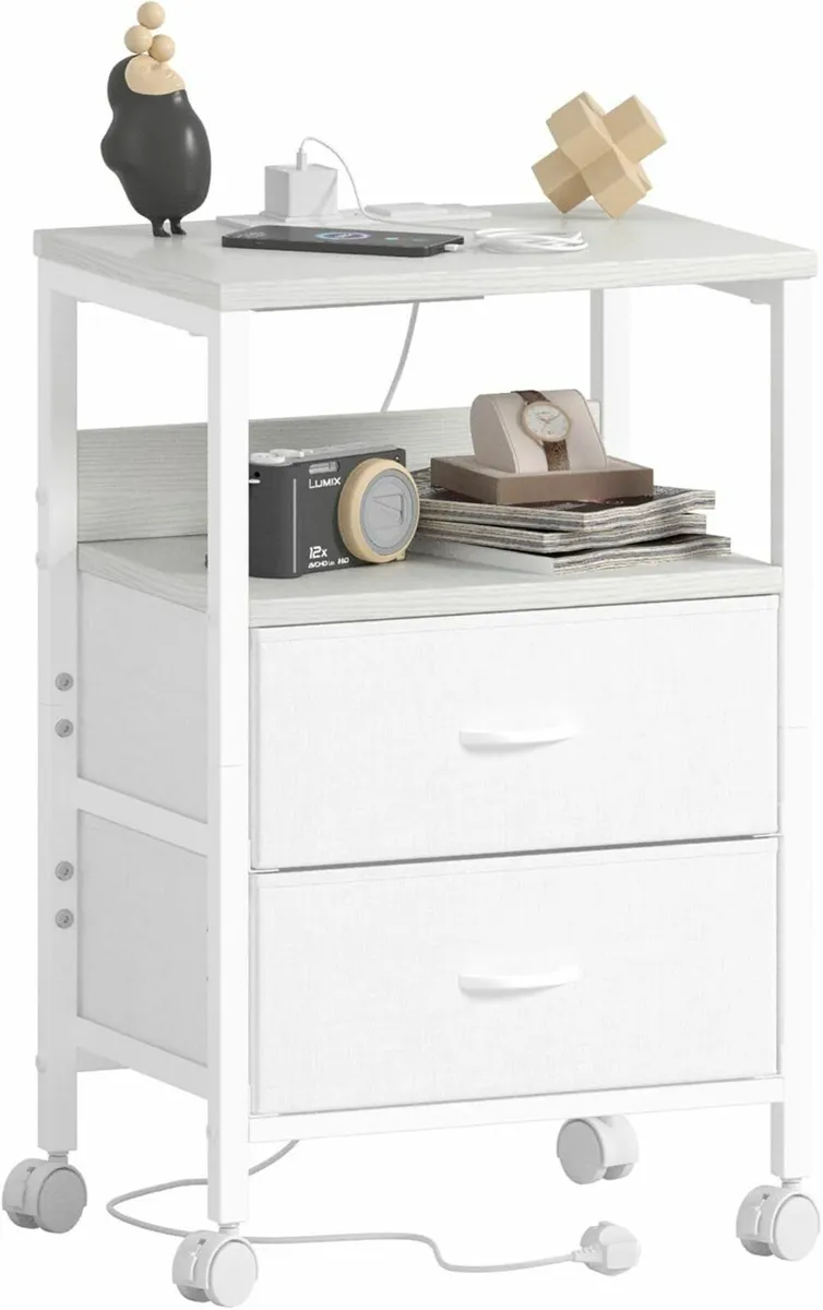 Bedside Table with Charging Station Small - Image 1