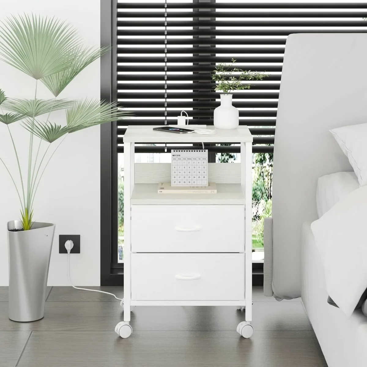 Bedside Table with Charging Station Small - Image 2