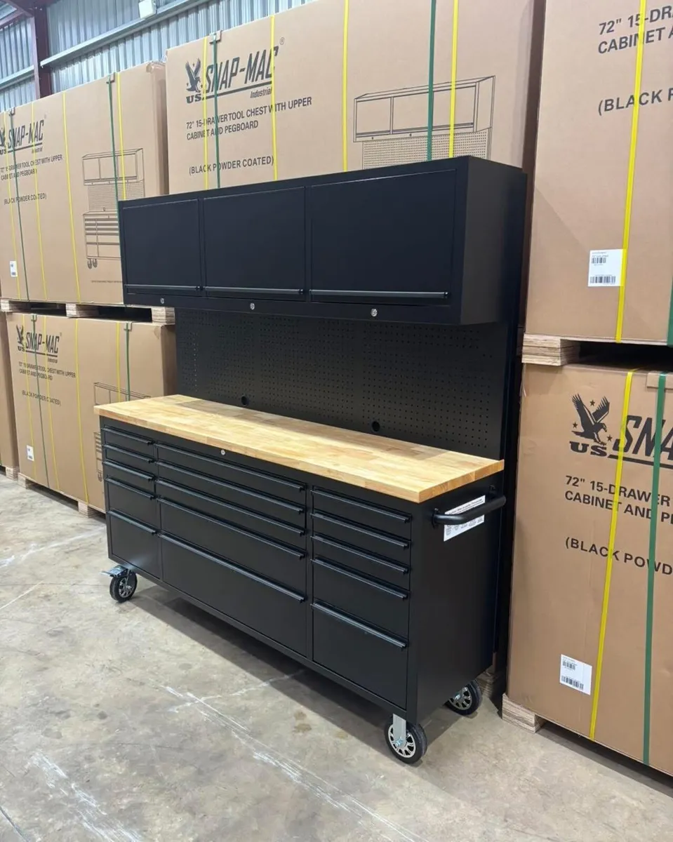 BRAND NEW 72inch WORK BENCH WITH UPPER CABINET - Image 4