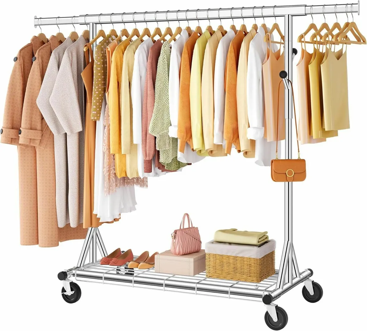 Clothes Rail Heavy Duty Extendable Adjustable - Image 1