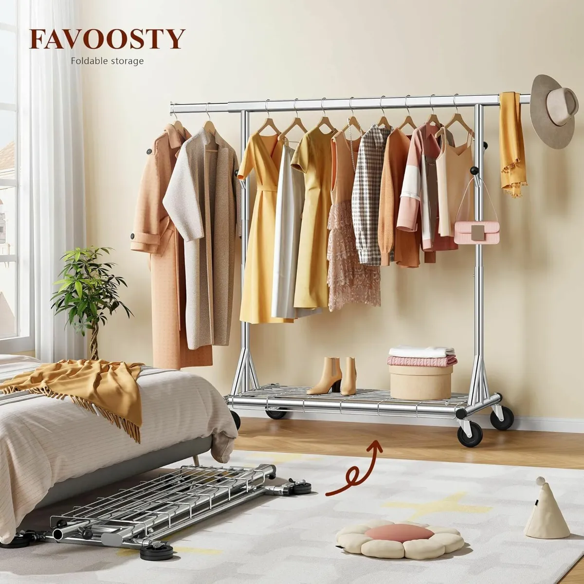 Clothes Rail Heavy Duty Extendable Adjustable - Image 4