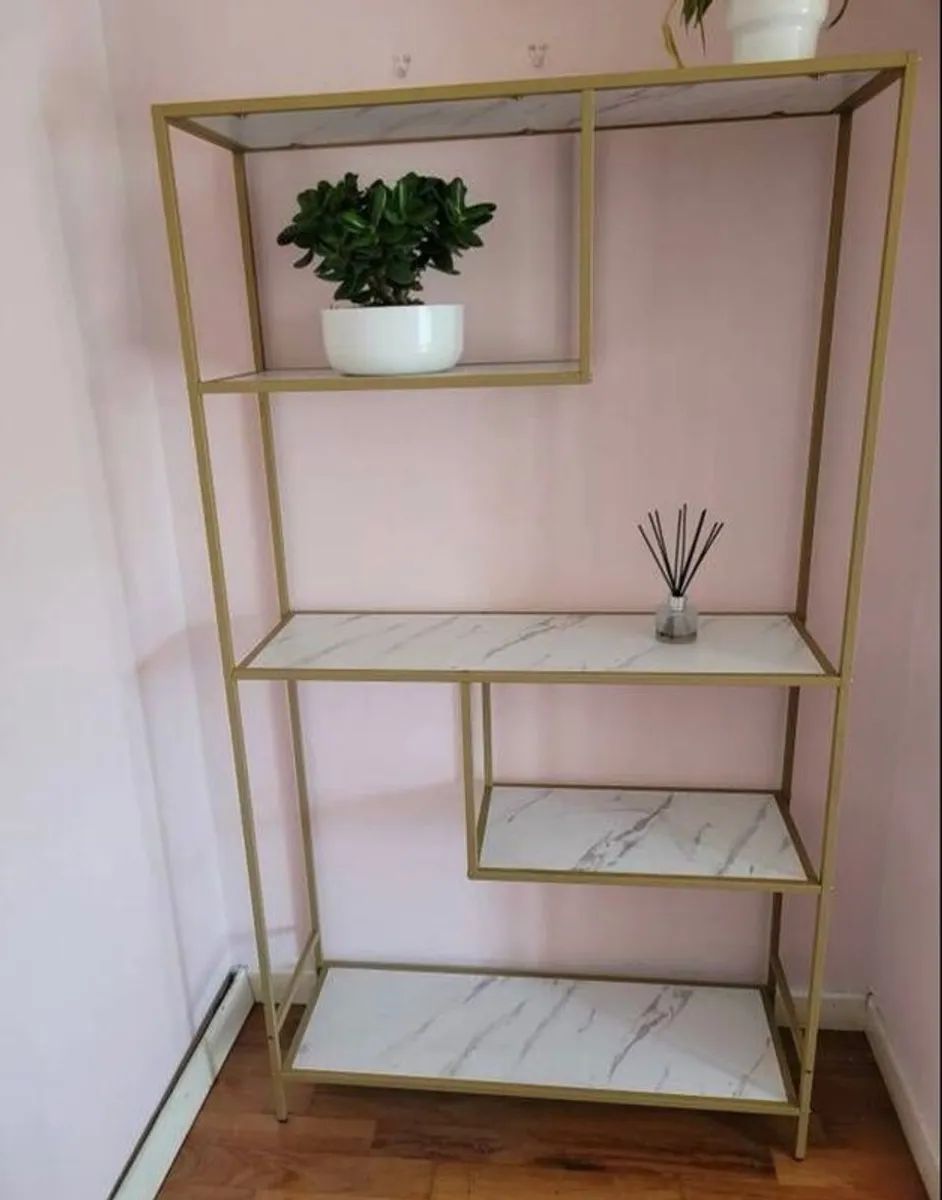 Gold and marble effect unit for sale - Image 2