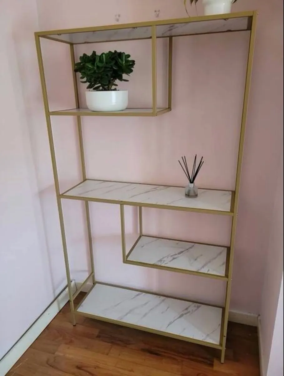 Gold and marble effect unit for sale - Image 1
