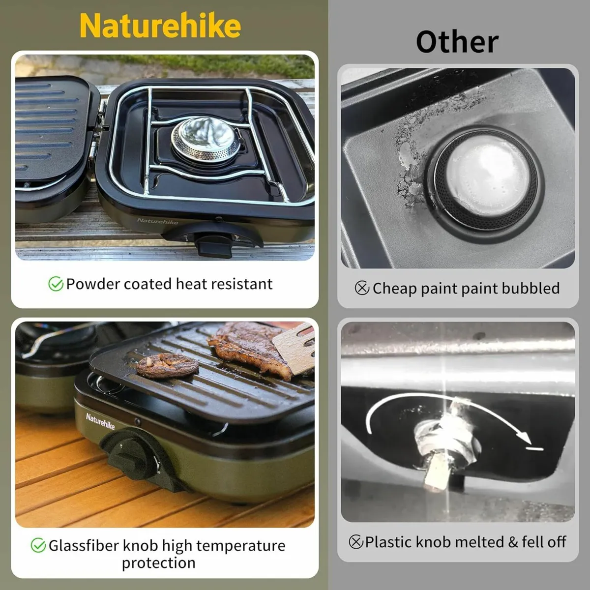 Outdoor Camping Gas Stove Foldable 2 in 1 Burner - Image 4
