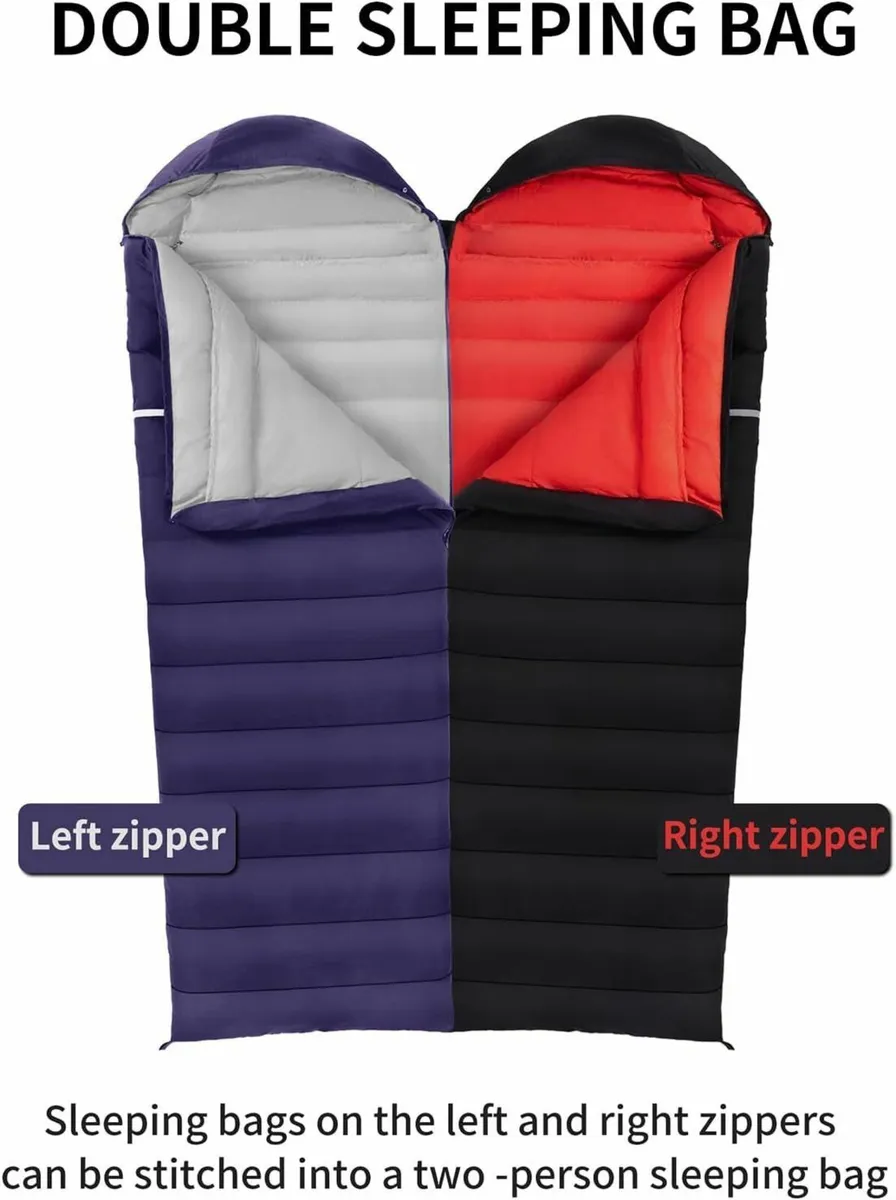 Down Sleeping Bag Lightweight Rectangular Winter - Image 2