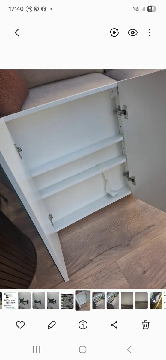 Bathroom mirrored unit with storage - Image 2