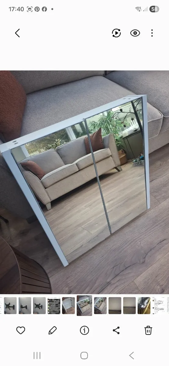 Bathroom mirrored unit with storage - Image 1