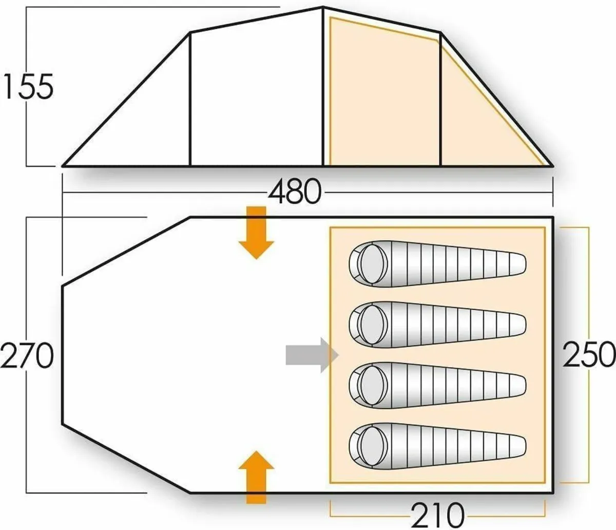 Venture 450 4 ManTunnel Tent - Image 2