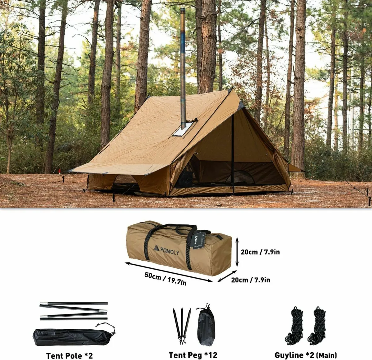 CHALET 70 Pro Portable Cabin Tent With Stove Jack - Image 2