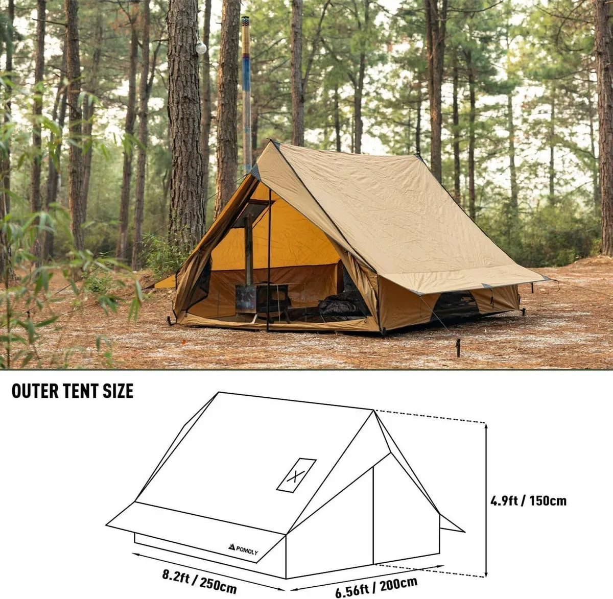 CHALET 70 Pro Portable Cabin Tent With Stove Jack - Image 3