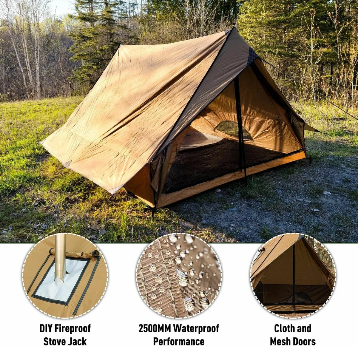 CHALET 70 Pro Portable Cabin Tent With Stove Jack - Image 4