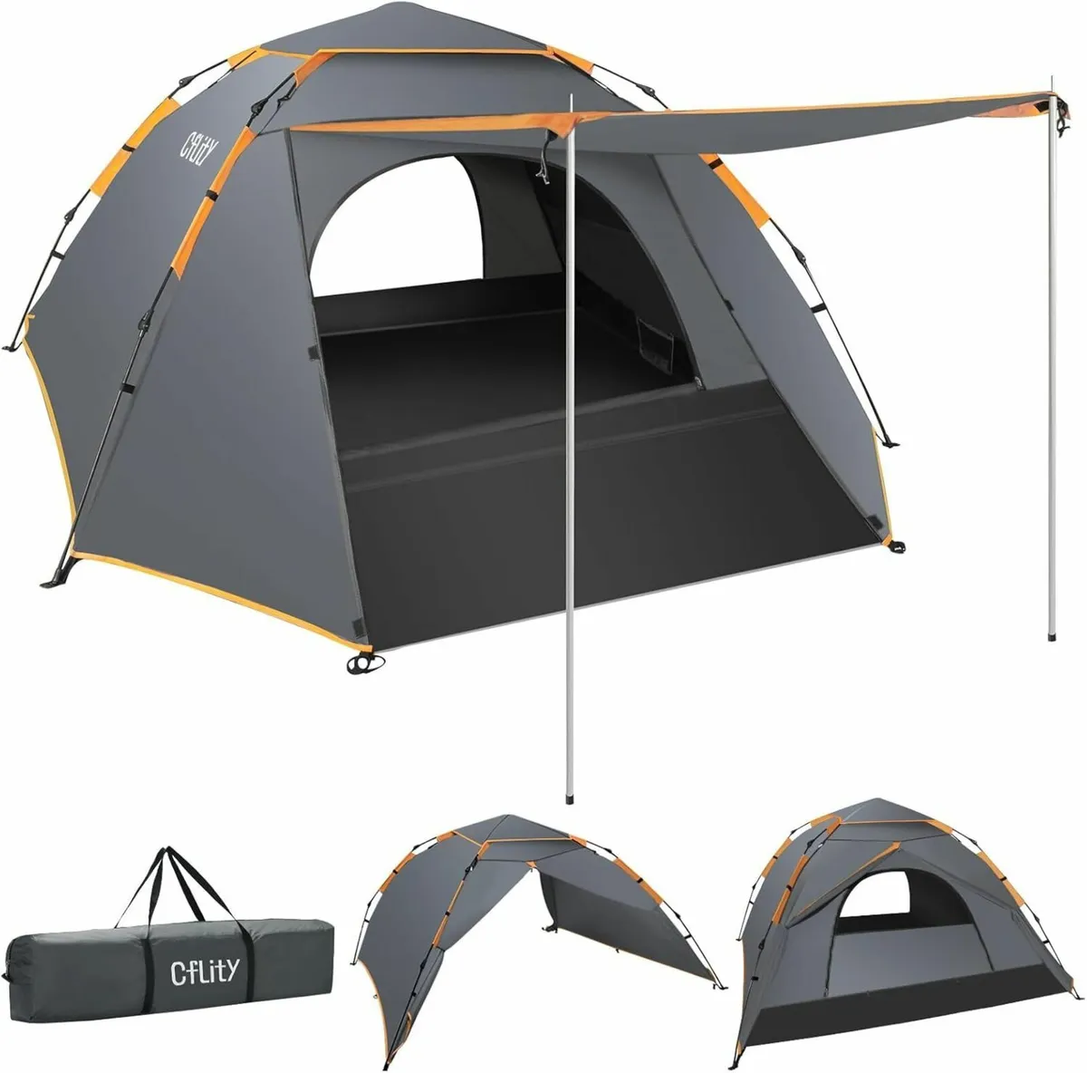 Camping Tent 3 Man Pop Up Automatic Instant Three - Image 1