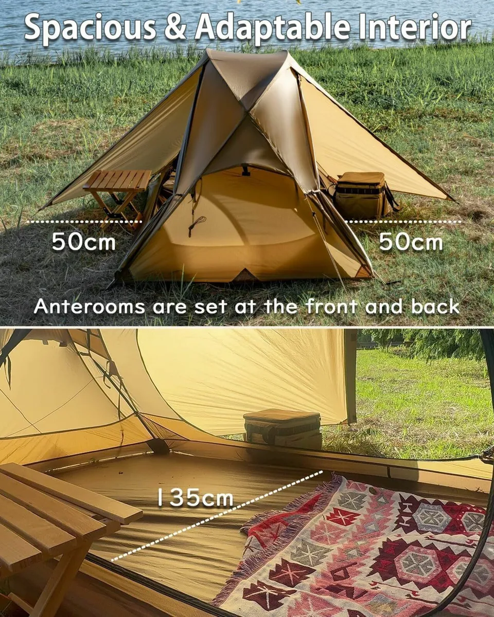 TOMOUNT Backpacking Tent Ultralight Nylon 1-2 - Image 3