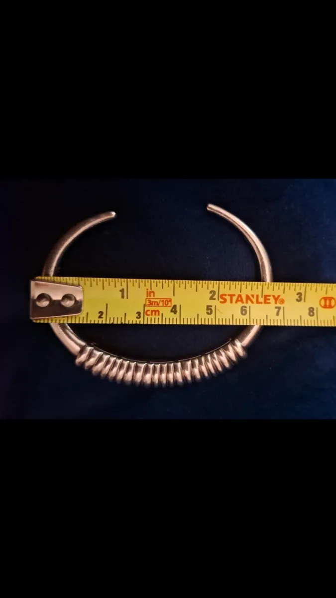Sterling Silver Torc Bangle - Image 1