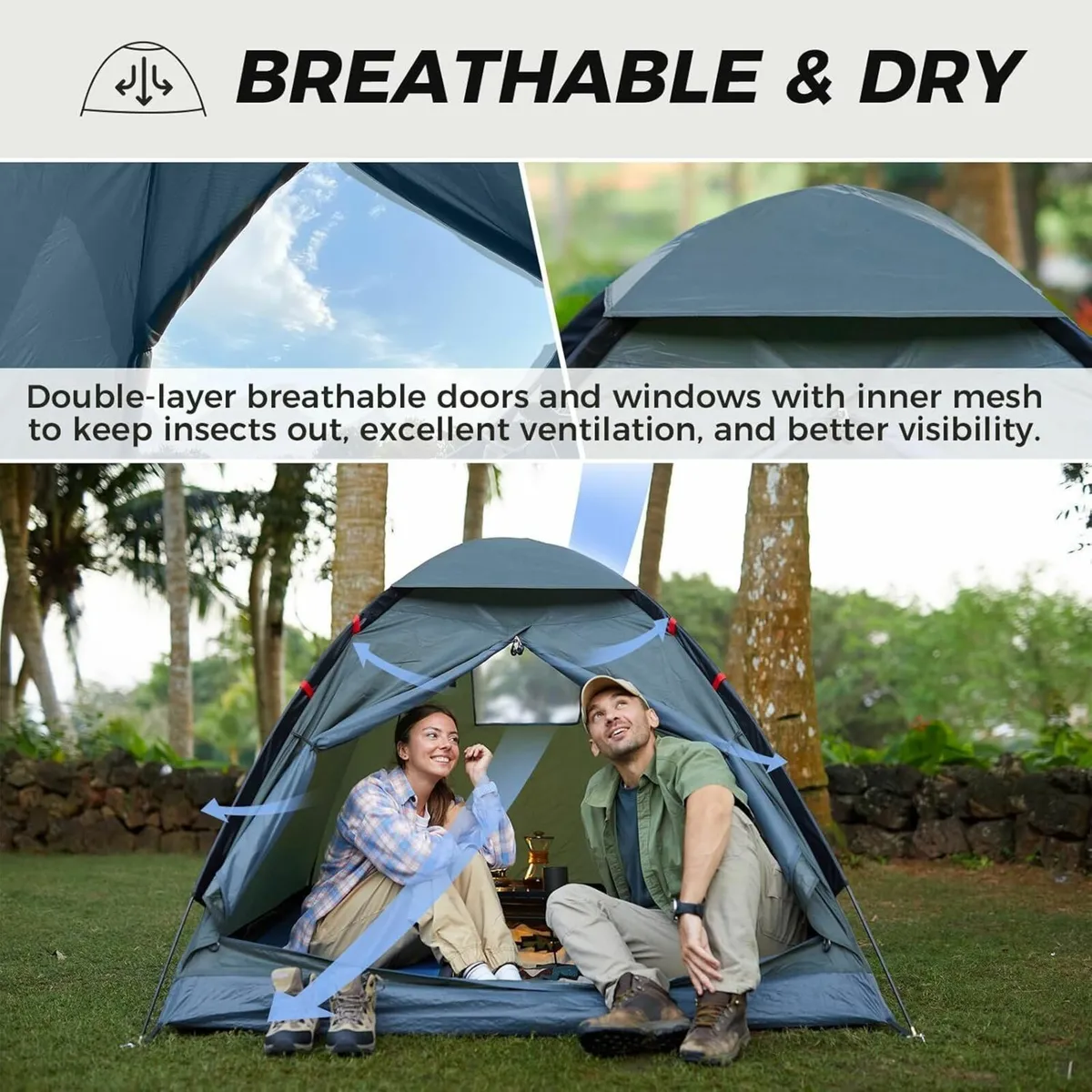 MONDOME II Camping Tent for 2 People Ultralight - Image 4