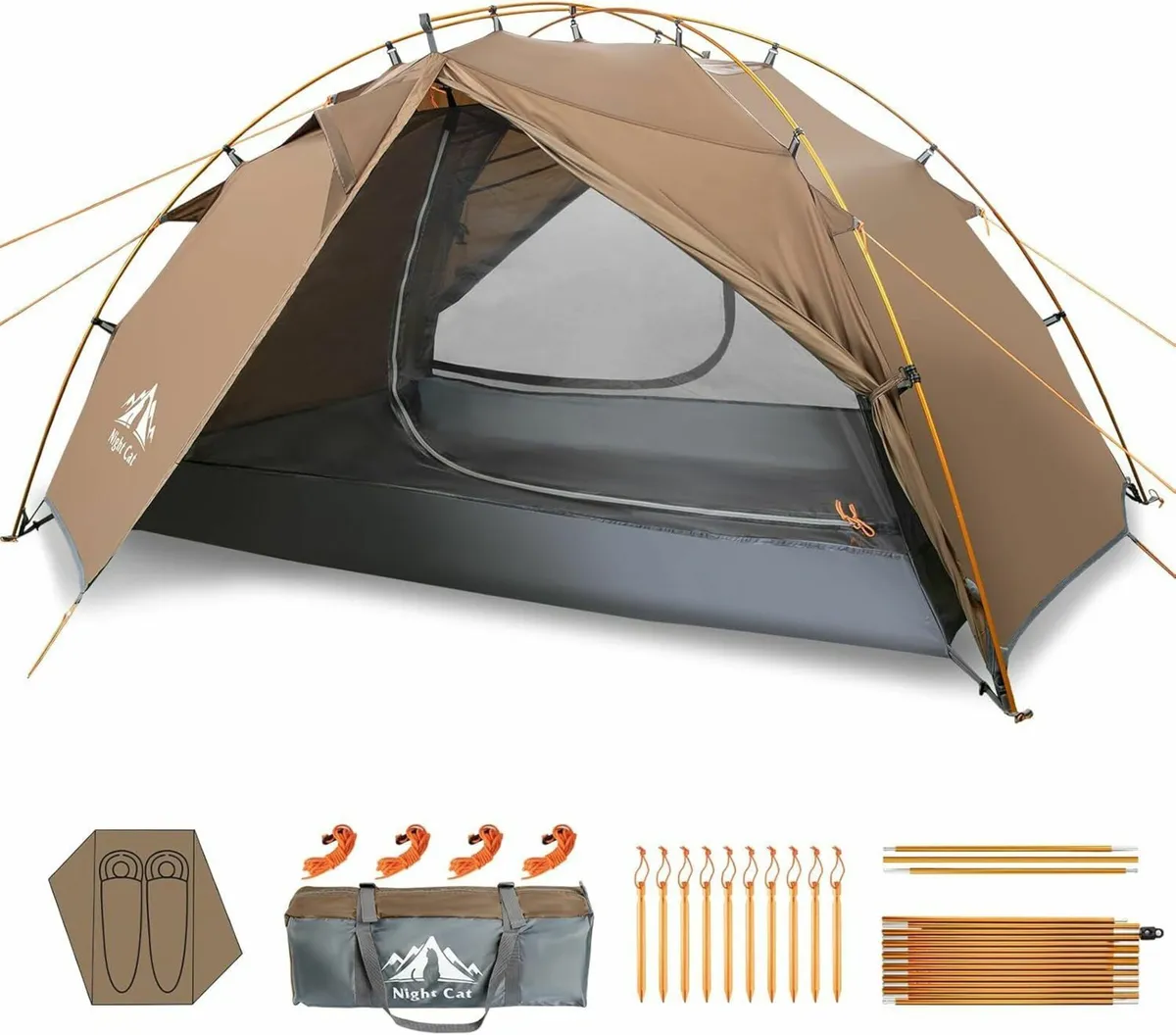 2 Person Camping Tent: Waterproof Man Backpacking - Image 1