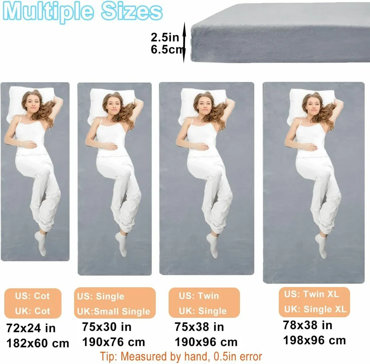 Foam Camping Mattress - Portable Roll Up Sleeping - Image 2