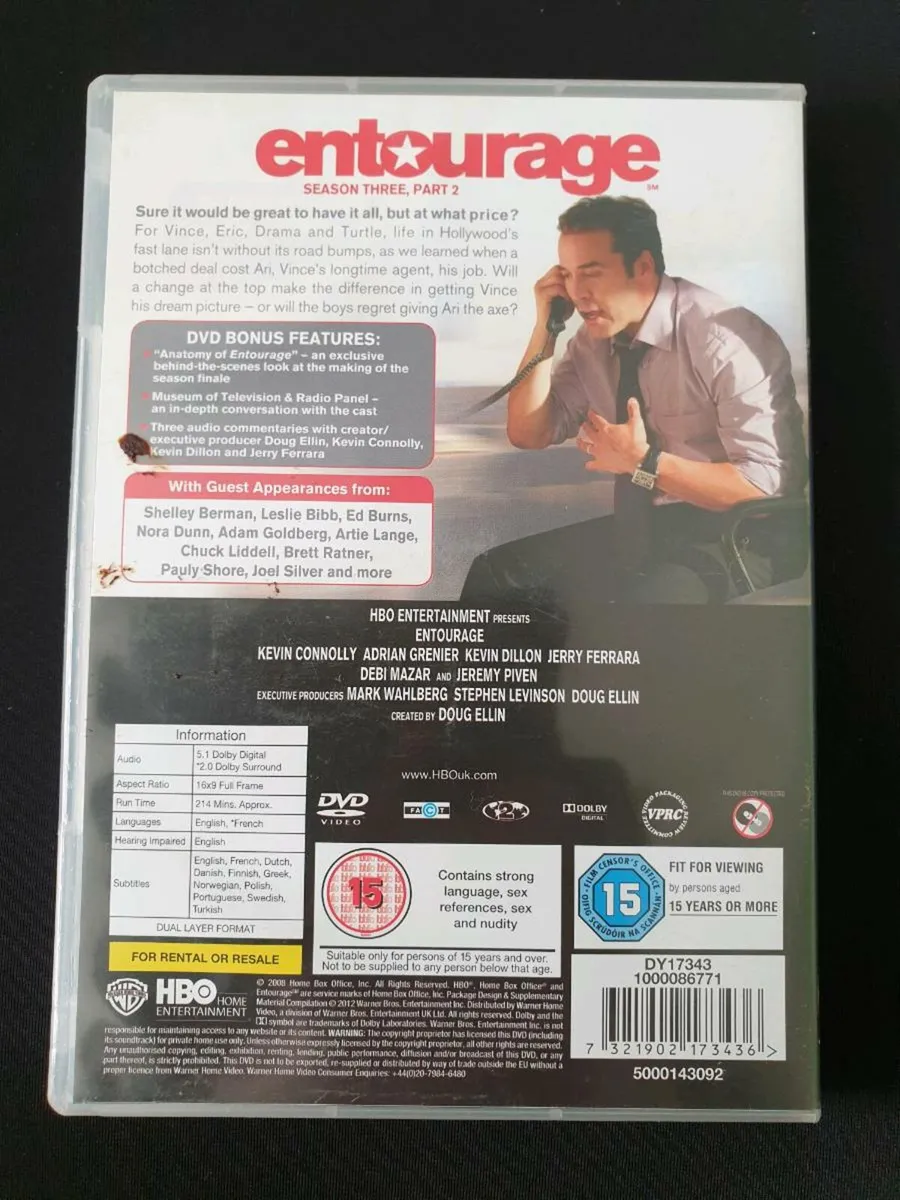Entourage Season 3 Three Series 3rd Part 2 DVD - Image 2