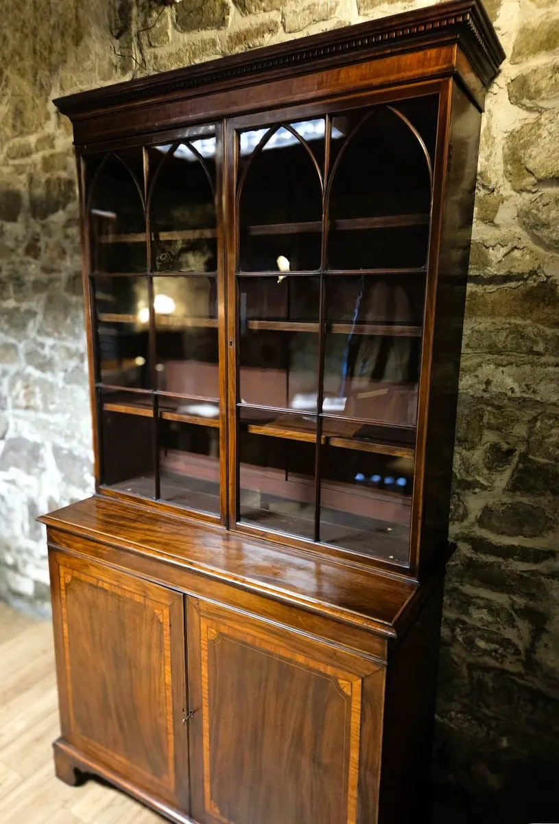 Georgian Mahogany Library Bookcase- Circa 1820 - Image 2