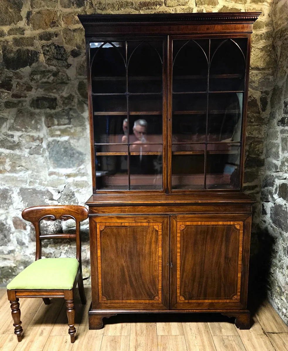 Georgian Mahogany Library Bookcase- Circa 1820 - Image 3