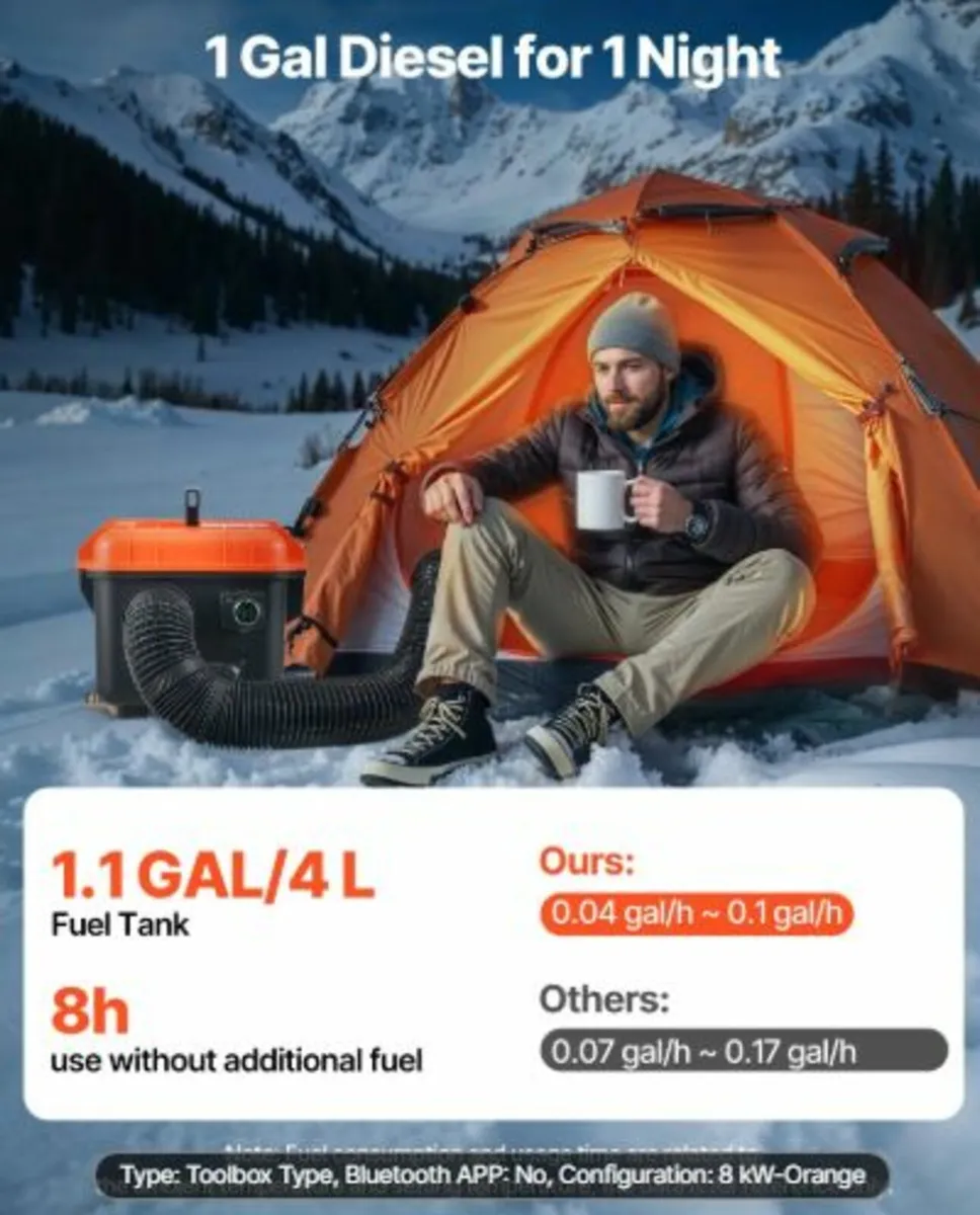 Diesel Heater, 5-8KW, DC 12V/24V, All in One - Image 3