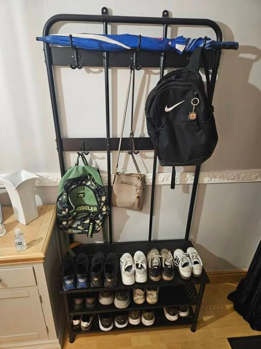 Coat Stand with bench and shoe shelves - Image 1