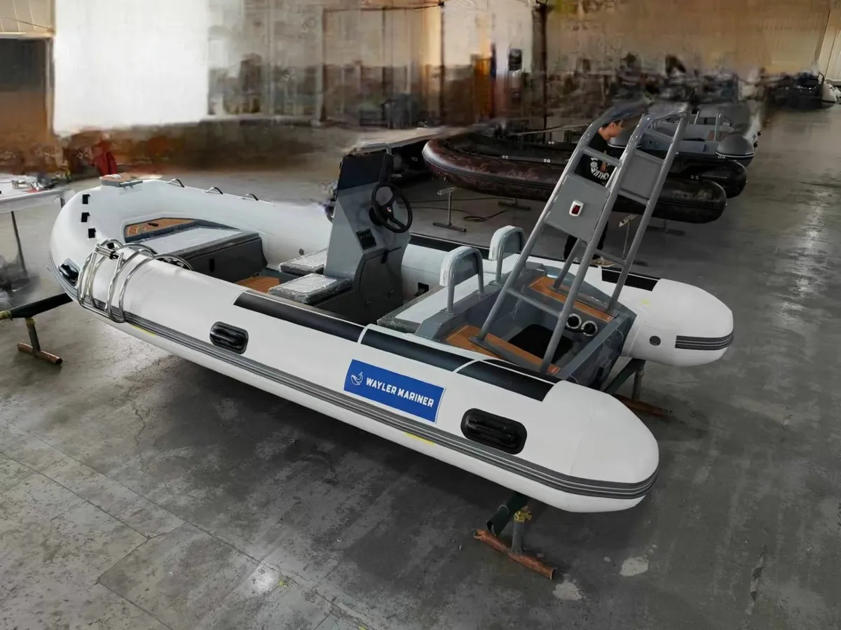 480 Rib Wayler Mariner twin Alloy Hull c/w trailer - Image 1