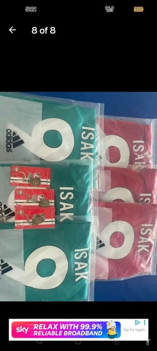 Liverpool Home & 3rd away Jersey,s - Image 1