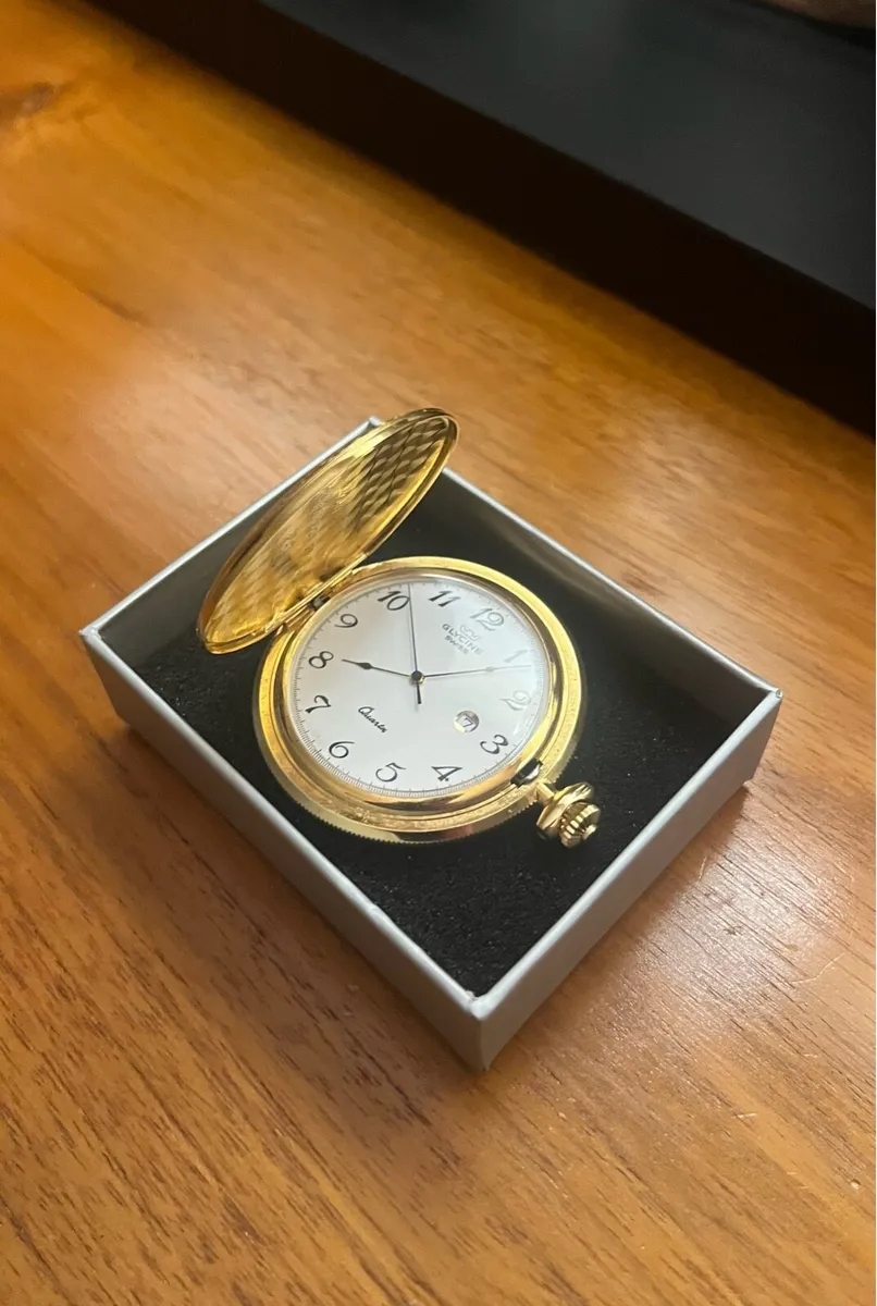 Vintage Glycine Swiss Gold Plated Pocket Watch - Image 1
