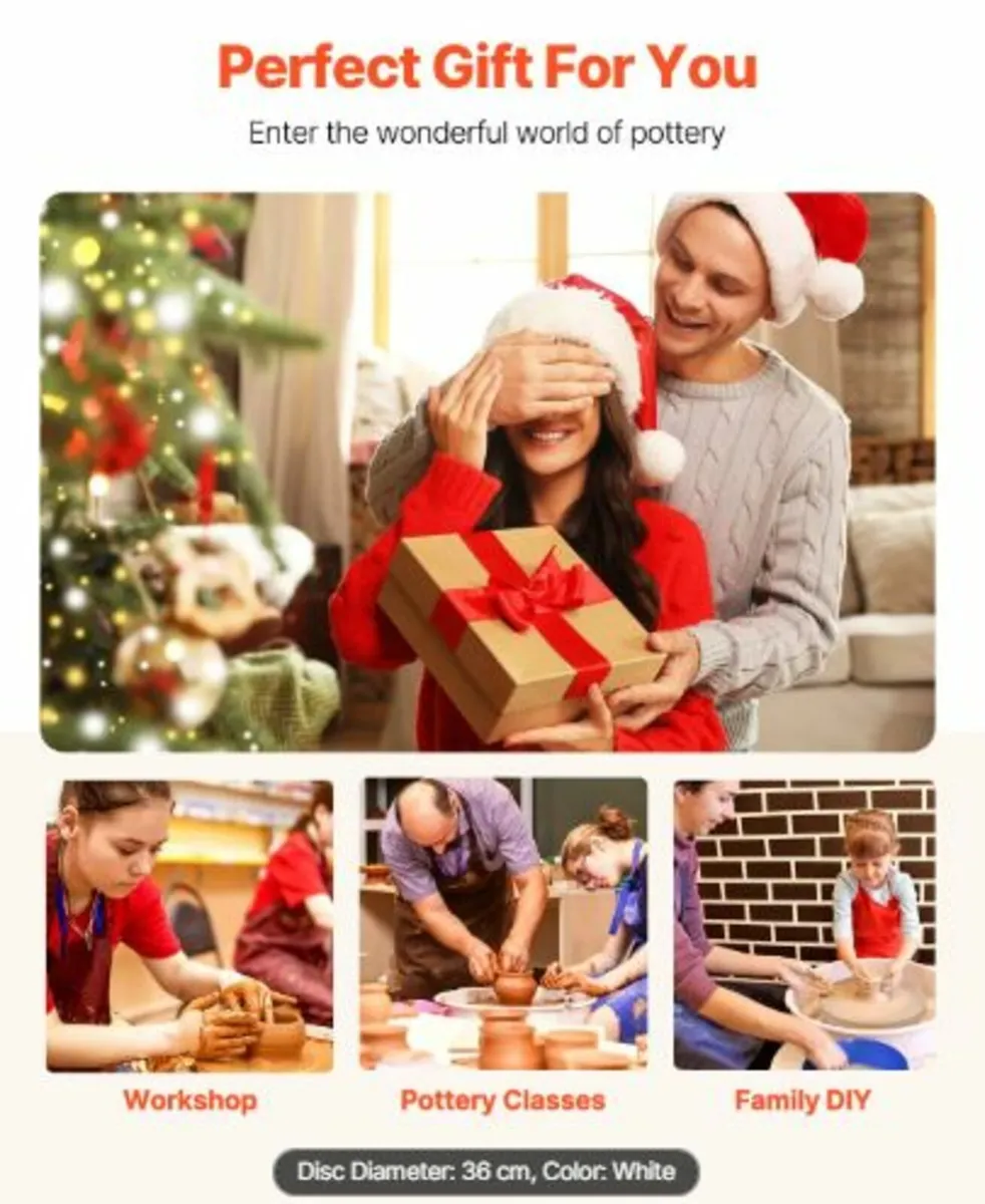 Pottery Wheel, 35 cm Ceramic Wheel Forming Machine - Image 4