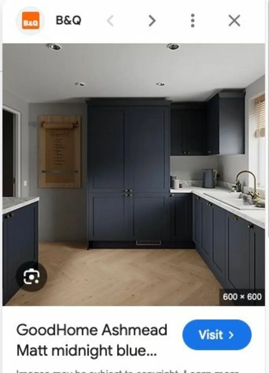 Shaker Kitchen Cabinet Doors midnight blue - Image 1