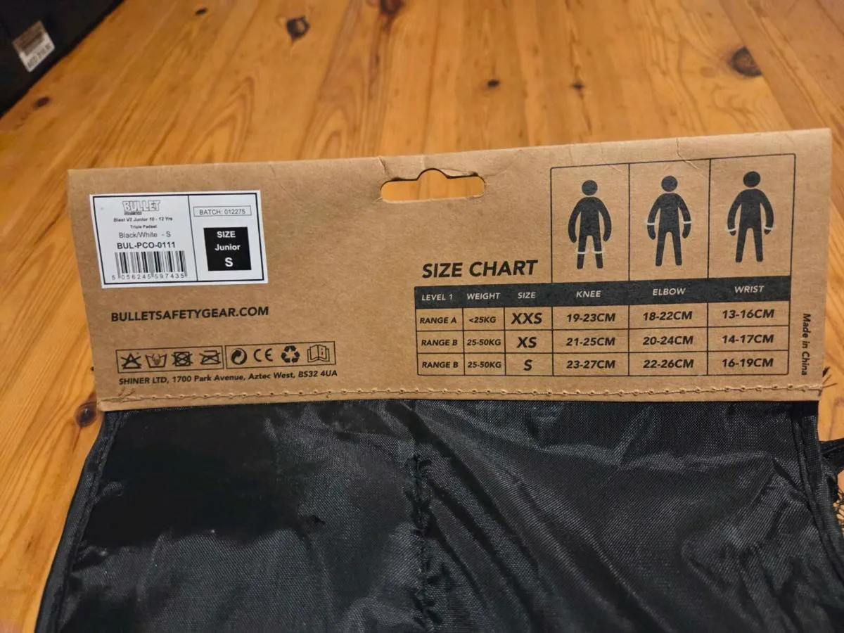 Bullet Blast triple padset skate safety gear - Image 1